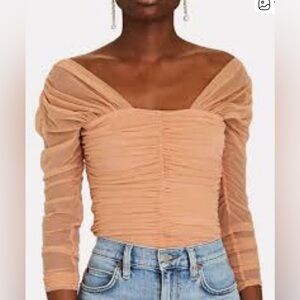 ALC Ruched Tan Top